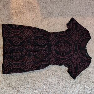 Romeo & Juliet Couture Black and Pink Patterned Dress